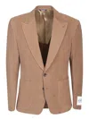 Dolce & Gabbana Single-breasted Stretch Fustian Jacket In Brown