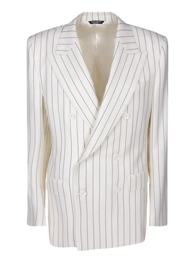 Dolce & Gabbana Wool Jacket In White