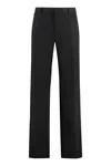 Dolce & Gabbana Cotton Blend Trousers With Pockets And Belt Loops In Black