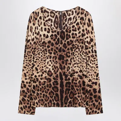 Dolce & Gabbana Blend Leopard T-shirt In Multi