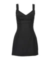 Dolce & Gabbana Scalloped Wool-blend Gabardine Mini Corset Dress In Black