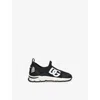 Dolce & Gabbana Logo-print Slip-on Mesh Low-top Traine In Blk/white