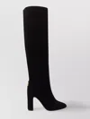 Dolce & Gabbana Chain-embellished Block-heel Boots In Black