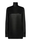 Dolce & Gabbana Turtleneck Long Sleeve Blouse In Black