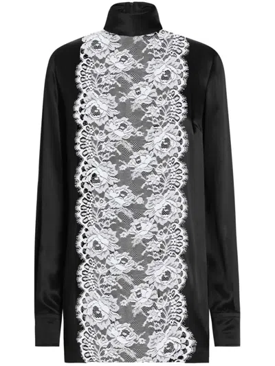 DOLCE & GABBANA BLOUSE WITH LACE APPLIQUÉ