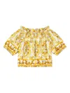 Dolce & Gabbana Blouse With Print In Yellow