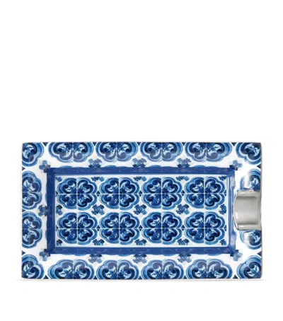Dolce & Gabbana Blu Mediterraneo Ashtray In Blue