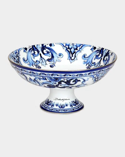 Dolce & Gabbana Blu Mediterraneo Footed Fruit Bowl
