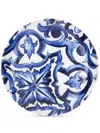 Dolce & Gabbana Set-of-two Porcelain Dinner Plates In Blue