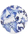 Dolce & Gabbana Set Of 2 Porcelain Dessert Plates In Blue