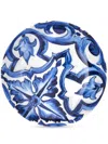 Dolce & Gabbana Set Of Two Tile-print Porcelain Soup Plates In Blue