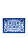 Dolce & Gabbana Blu Mediterraneo-print Tray (30cm X 46cm) In Blau