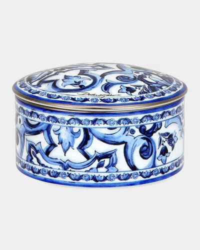 Dolce & Gabbana Blu Mediterraneo Round Porcelain Box