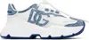 Dolce & Gabbana Daymaster Nylon And Denim Sneakers In 8s169 Bianco/panna