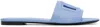 Dolce & Gabbana Blue Bianca Dg Millennials Logo Sandals In 80789 Carta Zucchero