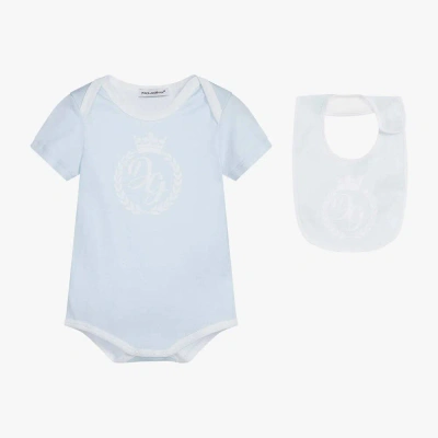 Dolce & Gabbana Babies' Blue Bodyvest Gift Set