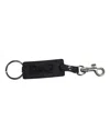 Dolce & Gabbana Blue Calf Leather Dg Logo Silver Brass Keyring Keychain