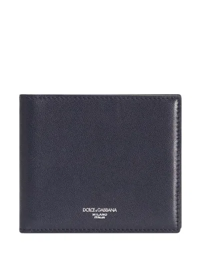 Dolce & Gabbana Blue Calf Leather Wallet