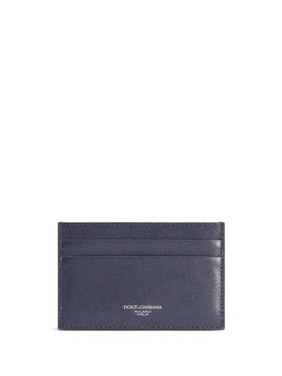Dolce & Gabbana Blue Calfskin Card Holder