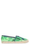 Dolce & Gabbana Blue Canvas Espadrilles For Men With Banano Print In Blue