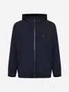 Dolce & Gabbana Blue Canvas Hooded Jacket