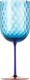 Dolce & Gabbana Blue Carretto Red Wine Glass In Blue