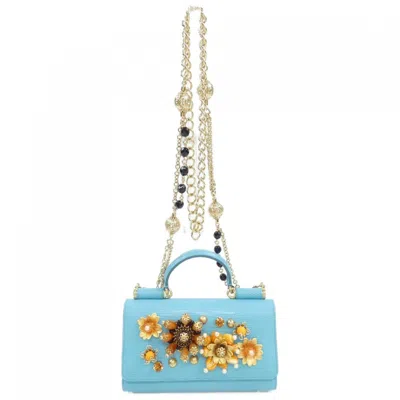 Pre-owned Dolce & Gabbana Blue Chain/shoulder Wallet ()