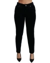 Dolce & Gabbana Black Skinny Denim Cotton Stretch Trouser Jeans In Black
