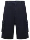 DOLCE & GABBANA DOLCE & GABBANA BLUE COTTON CARGO BERMUDA SHORTS