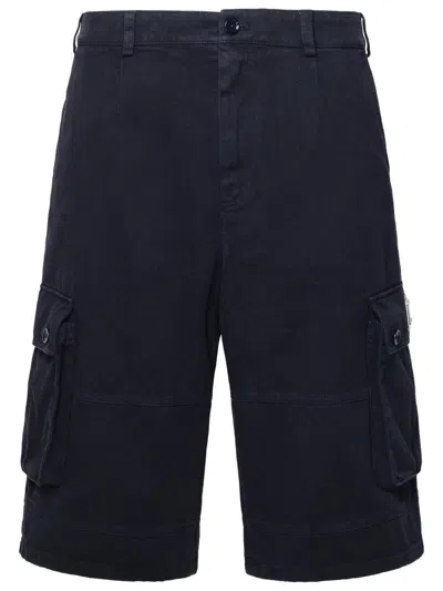 Dolce & Gabbana Logo-tag Cargo Bermuda Shorts In Blue