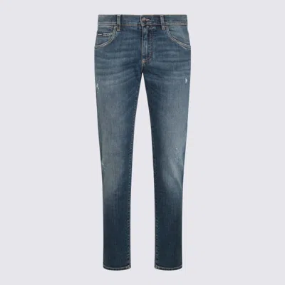 DOLCE & GABBANA BLUE COTTON DENIM JEANS