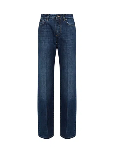 Dolce & Gabbana Blue Cotton Denim Straight Jeans