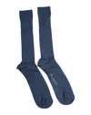 Dolce & Gabbana Blue Cotton Dg Logo Over The Calf Socks In Blue
