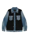 Dolce & Gabbana Blue Cotton Elastan Polyamide Polyester Jacket In Blue