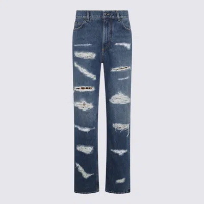 DOLCE & GABBANA DOLCE & GABBANA BLUE COTTON JEANS