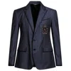 Dolce & Gabbana Blue Cotton Blazer In Blue