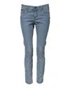 Dolce & Gabbana Blue Cotton Pretty Midwaist Skinny Denim Women's Jeans
