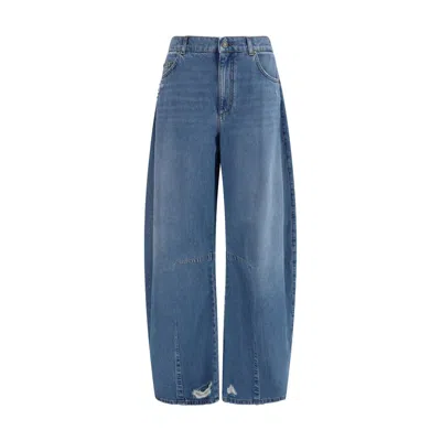 Dolce & Gabbana Blue Cotton Relaxed Fit Jeans