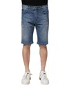 Dolce & Gabbana Blue Cotton Stretch Men Denim Bermuda Shorts In Blue