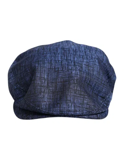 Dolce & Gabbana Hat9744 Cotton Stretch Flat Cap In Blue