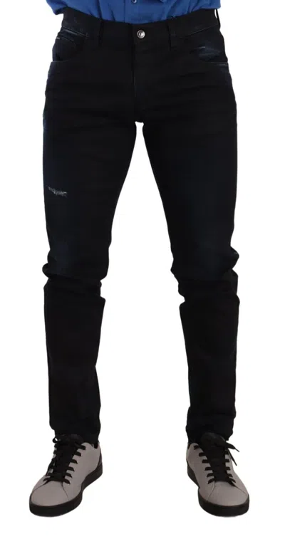 Dolce & Gabbana Blue Cotton Stretch Skinny Denim Trouser Men's Jeans