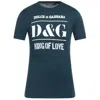 Dolce & Gabbana Blue Cotton T-shirt In Green
