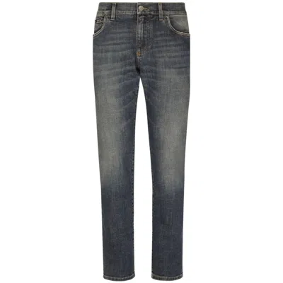 DOLCE & GABBANA DOLCE & GABBANA BLUE DENIM - SKINNY JEANS MEN