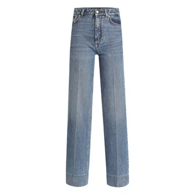 DOLCE & GABBANA DOLCE & GABBANA BLUE DENIM - STRAIGHT-LEG JEANS WOMEN