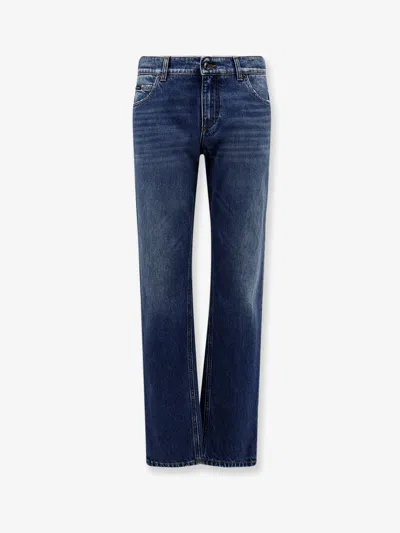Dolce & Gabbana Blue Denim Jeans In Black