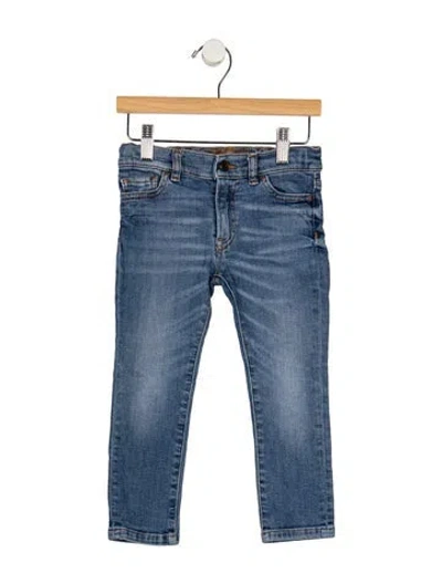 Pre-owned Dolce & Gabbana Babies' Blue Denim Jeans With Button And Zip Closure