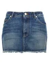 Dolce & Gabbana Denim Mini Skirt In Blue
