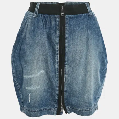 Pre-owned Dolce & Gabbana Blue Denim Mini Skirt M
