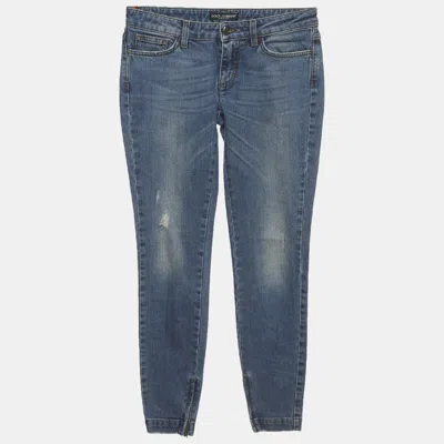 Pre-owned Dolce & Gabbana Blue Denim Pretty Fit Jeans S/waist 26"