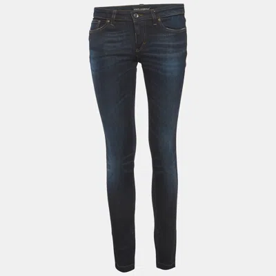 Pre-owned Dolce & Gabbana Blue Denim Skinny Jeans S/waist 29"